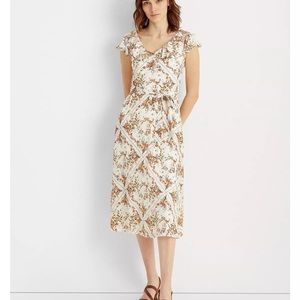 NWT - Floral Midi Sleeveless Dress - Ralph Lauren